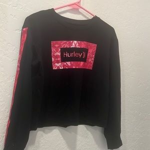 Hurley pink and black long sleeve